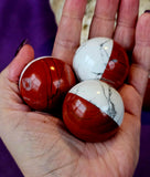 Red Jasper & Howlite Fused Pokemon Ball