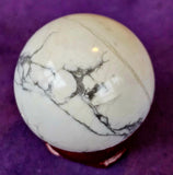 Red Jasper & Howlite Fused Pokemon Ball