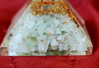 Aquamarine Resin Orgonite Crystal Pyramid