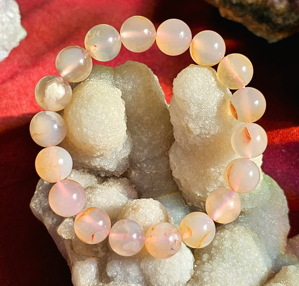 Flower Agate Crystal Bracelet 💐🌹