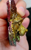 Rainbow Titanium Bismuth Crystal Puppy Carvings