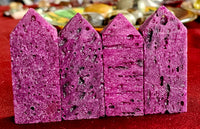 Raw Cut Ruby Obelisk Tower