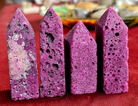 Raw Cut Ruby Obelisk Tower