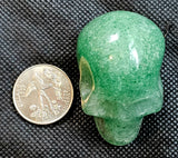 Green Strawberry Quartz Crystal Skull 💀🍓💚