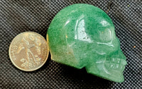 Green Strawberry Quartz Crystal Skull 💀🍓💚