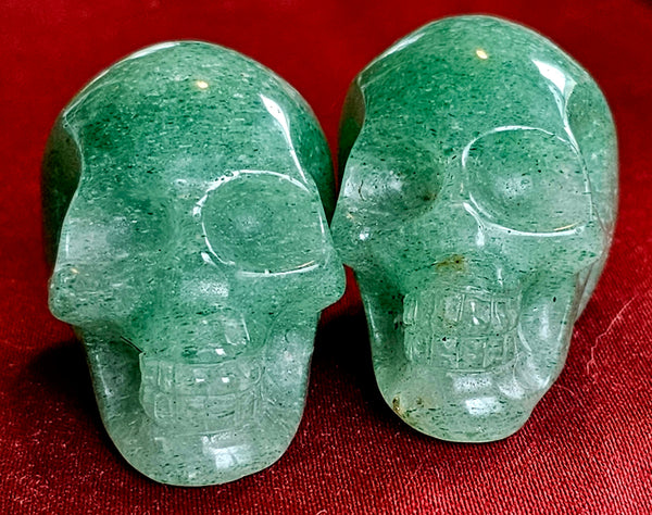 Green Strawberry Quartz Crystal Skull 💀🍓💚