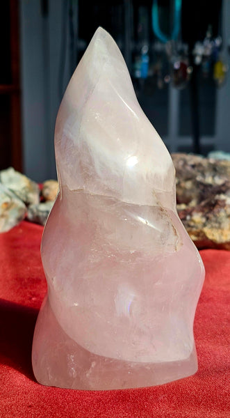 XL Rose Quartz Crystal Flame 🔥🌸🌹