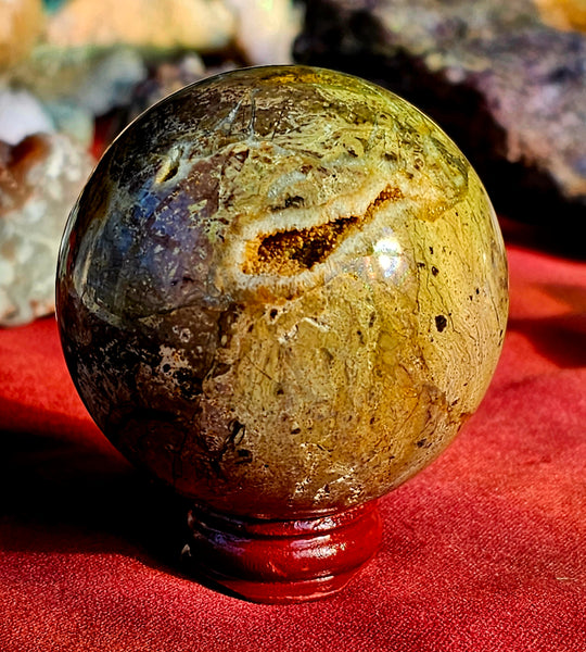 Fluorite Root w/Druzies Crystal Sphere 🔮