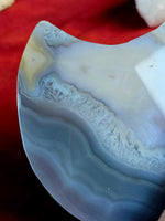 LG. Blue Lace Agate Cat Ears Crystal Plate 🐾