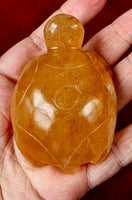 Peach Quartz Crystal Turtle 🐢 🍑