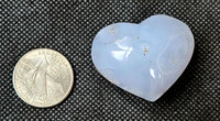 Blue Lace Agate Puffy Heart 💙