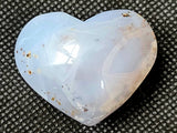 Blue Lace Agate Puffy Heart 💙