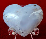 Blue Lace Agate Puffy Heart 💙