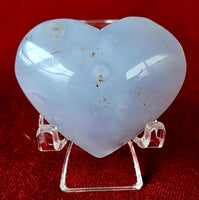 Blue Lace Agate Puffy Heart 💙