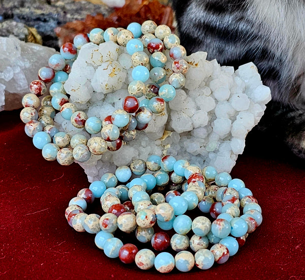 Snakeskin/Imperial Jasper Crystal Bracelet