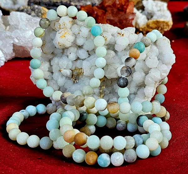 Matte Finish Caribbean Calcite Bracelet