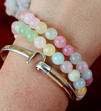 Dyed Pastel Themed Agate Crystal Bracelet