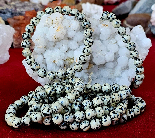 Dalmatian Jasper Crystal Bracelet