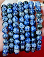 Blue Spotted Jasper Crystal Bracelet