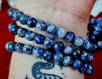 Blue Spotted Jasper Crystal Bracelet