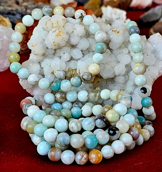 Polished Caribbean Calcite Crystal Bracelet