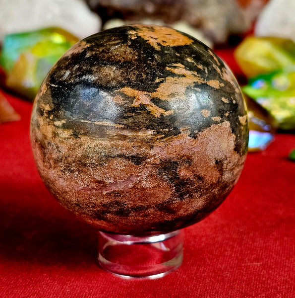 Rhodonite Crystal Sphere 🔮