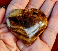 Chocolate Calcite Puffy Heart 🍫