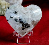 Rainbow Moonstone Crystal Puffy Heart