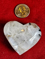 Rainbow Moonstone Crystal Puffy Heart