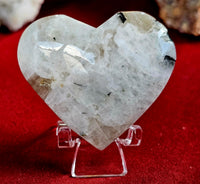 Rainbow Moonstone Crystal Puffy Heart