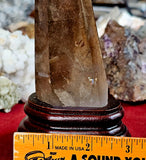 LG. Smokey Quartz Tower w/Stand