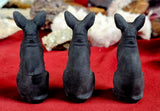 Matte Finish Black Obsidian Egyptian Sphynx Cat Figurine 🐾🖤