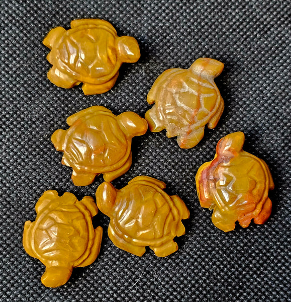 Yellow Jasper Turtle Carving 🐢💛