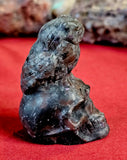 Yooperlite Crystal Owl Perched on Skull 🦉💀