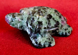 Zoisite & Ruby Crystal Turtle Carving 💚🐢♥️
