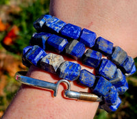 Lapis Lazuli Chonky Crystal Bracelet 🩵⚜️💙