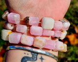 Pink Aragonite Chonky Crystal Bracelet 🌸📿🩷