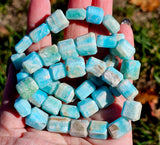 Cut Blue Crystal Aragonite Bracelet 🔵💙🌊