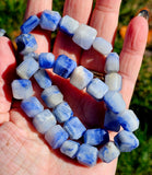 Blue Quartz Thick Crystal Bracelet 💙🌊🩵