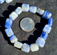 Blue Quartz Thick Crystal Bracelet 💙🌊🩵