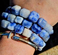 Blue Quartz Thick Crystal Bracelet 💙🌊🩵