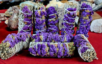 Purple Chrysanthemum & White Sage Smudge Stick 💜☪️🪻