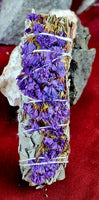 Purple Chrysanthemum & White Sage Smudge Stick 💜☪️🪻