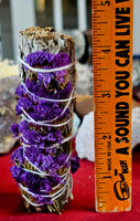 Purple Chrysanthemum & White Sage Smudge Stick 💜☪️🪻