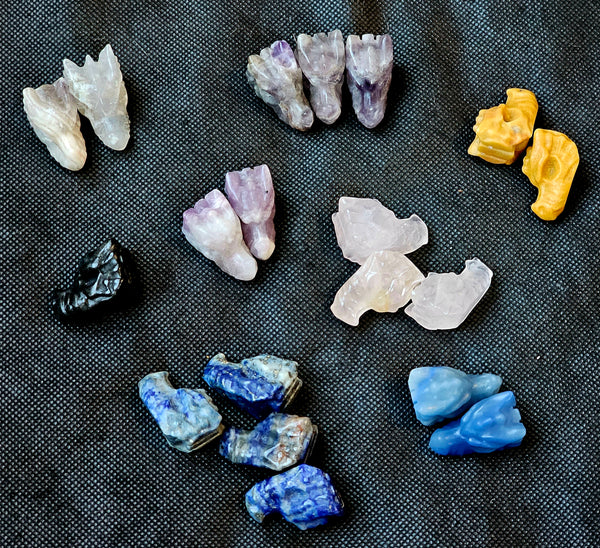 Assorted Crystal Dragon Head Carving 🐲🩵💜🐉