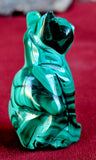 Malachite Kitty Carving 🐈💚🐾