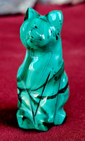 Malachite Kitty Carving 🐈💚🐾