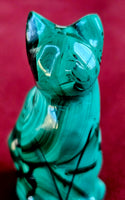 Malachite Kitty Carving 🐈💚🐾