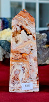 Mexican Lace Agate Obelisk Crystal Tower 🗼💗✨