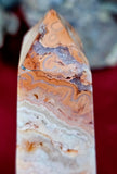 Mexican Lace Agate Obelisk Crystal Tower 🗼💗✨